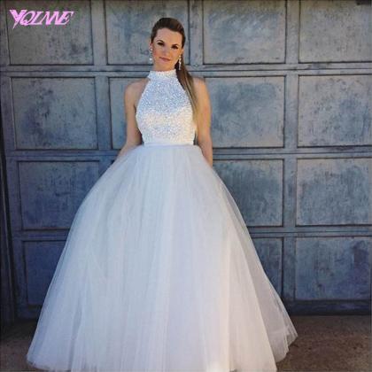 White Prom Dresses,ball Gown Prom Dresses,prom..
