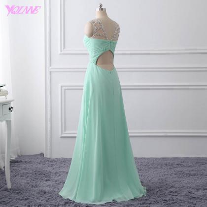 Prom Dress 2017,mint Green Prom Dresses,crystal..