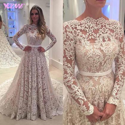 Lace Wedding Dress,full Sleeve Wedding..