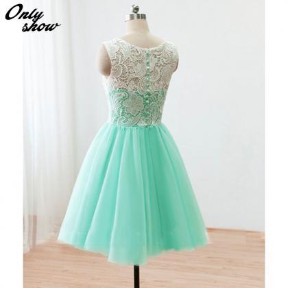 Mint Green Short Homecoming Dresses Party Dress..