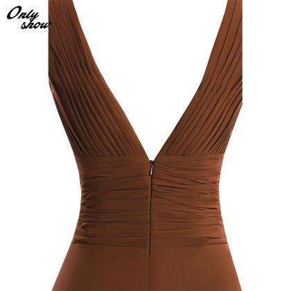 Brown Formal Dresses Women Party Dress,cocktail..