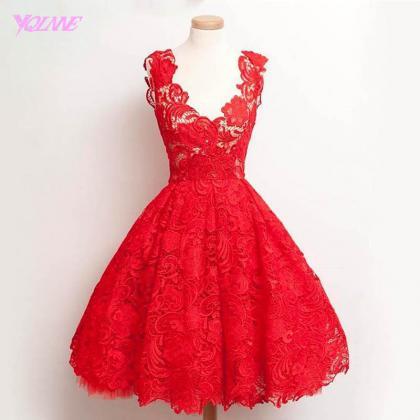 Red Prom Dresses,prom Dress,lace Dresses