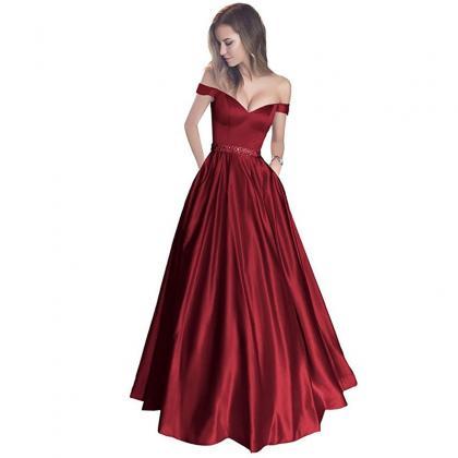 Wine Red Dresses,prom Dresses,evening Gown,off The..