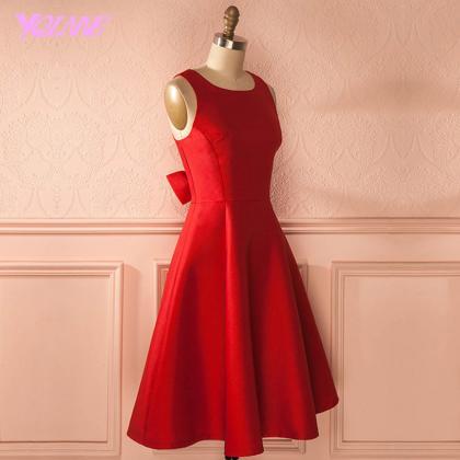 Prom Dresses,red Dresses,short Party Dresses,satin..