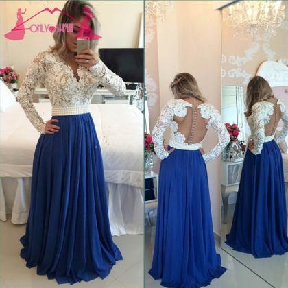 Royal Blue Prom Dresses,prom Gown,long Prom..