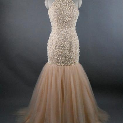 Luxury Prom Dresses,mermaid Prom Dresses,pearls..