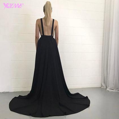 Sexy Prom Dresses,prom Gown,black Dresses,deep..