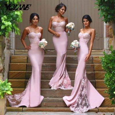 Pink Bridesmaids Dresses,Spaghetti Dresses,Wedding Party Dress,Mermaid Bridesmaids Dresses,Elegant Bridesmaids Dresses,Formal Women Dress
