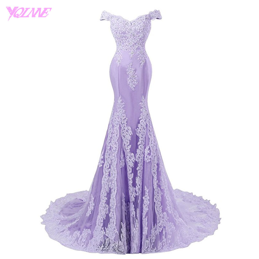 Lilac Prom Dress,off The Shoulder Dress,party Dress,mermaid Dresses