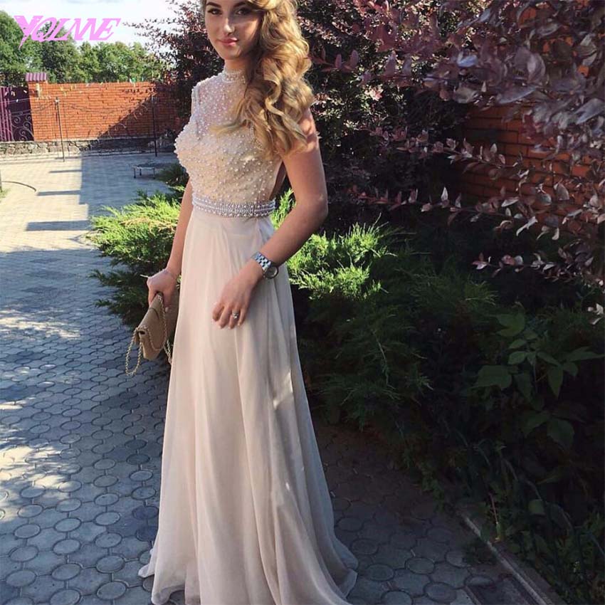 2017 Prom Dresses,prom Dress,champagne Prom Dress,prom Gown,long Party Dress,chiffon Dresses,women Dresses,evening Gown