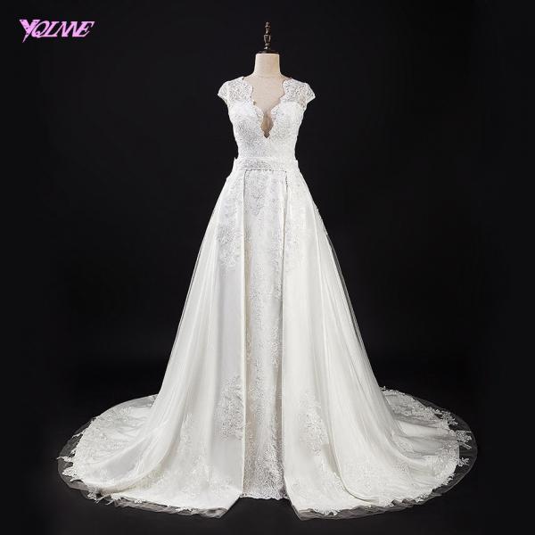 2 In 1 White Lace Bridal D..